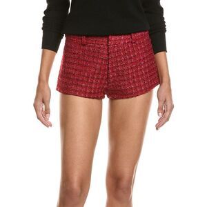 Amanda Uprichard Red Tweed Shorts